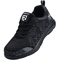 Los mejores  - Zapatos de Seguridad Hombre Mujer- Punta de Acero Zapatos Ligero Zapatos de Trabajo Respirable Construcción Zapatos…